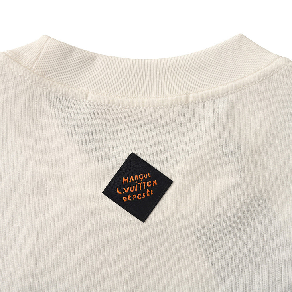 Louis Vuitton Gradient Shoulder-Letter Short-Sleeve T-Shirt
