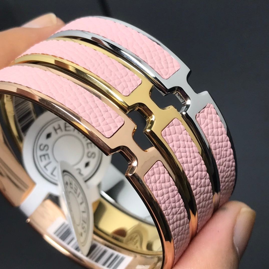 18K Olympe Light Pink Hermes Bracelet