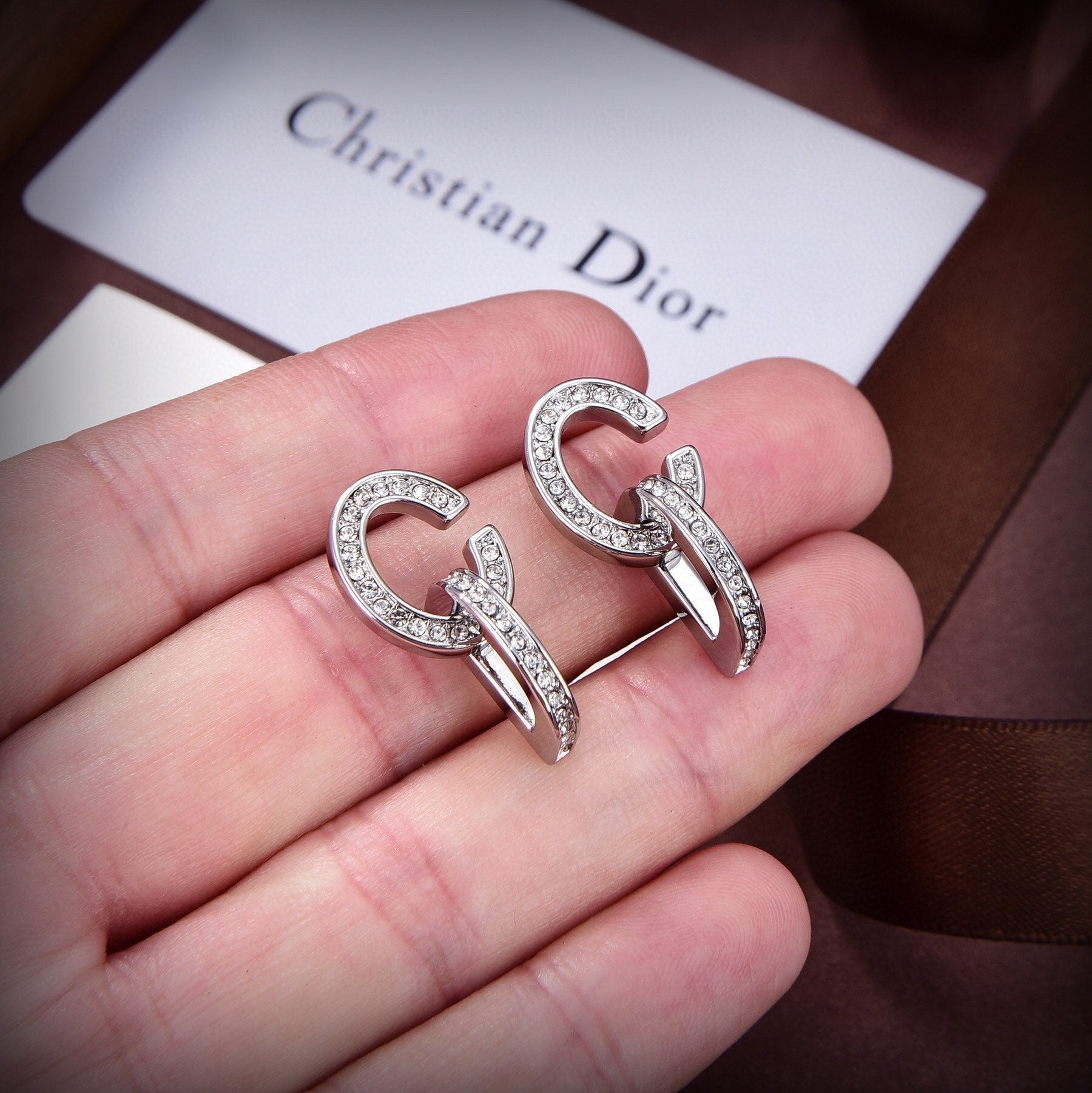 18K Dior Lock Earrings